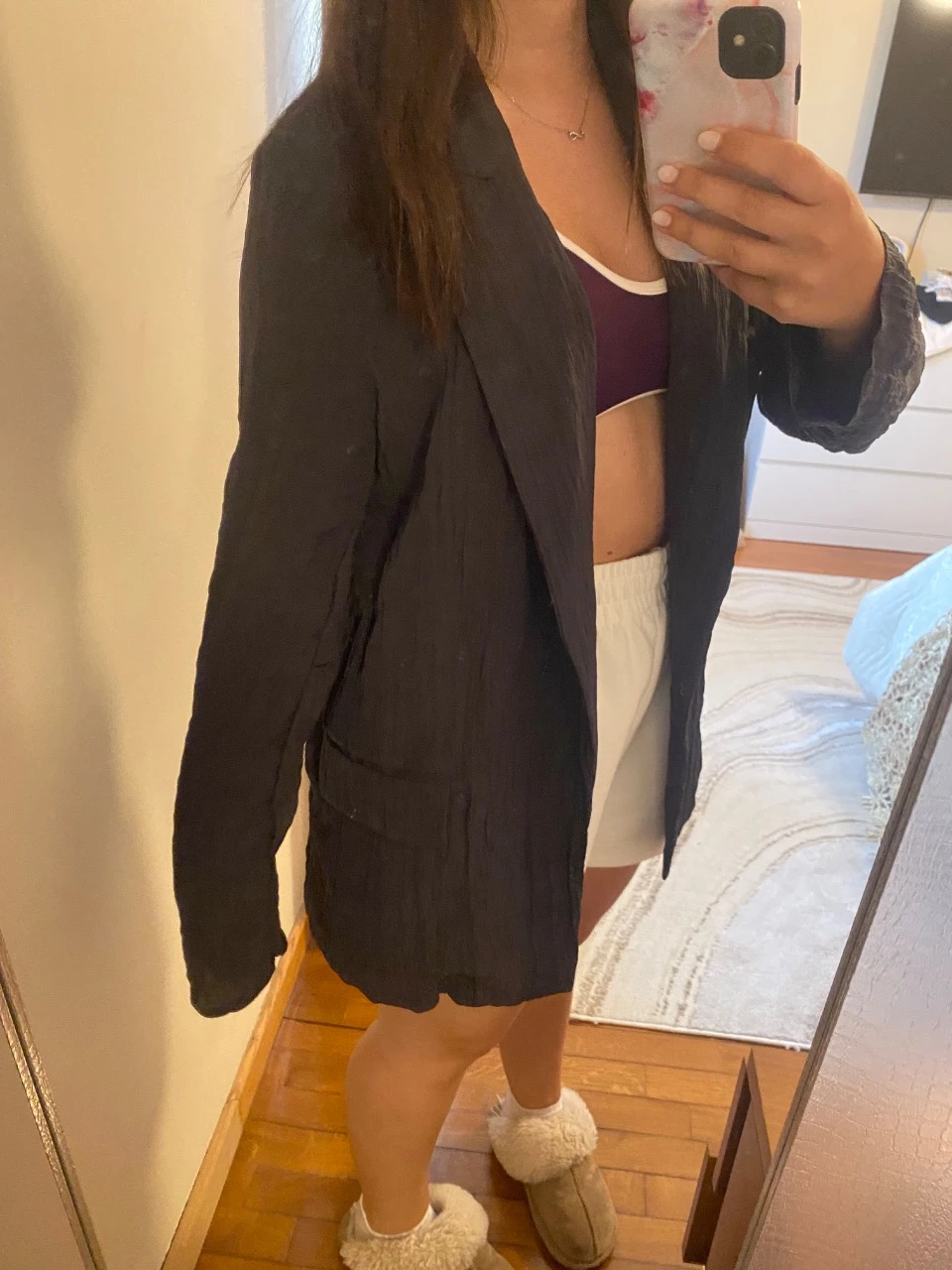 blazer preto fino de verão Zara lindíssimo
